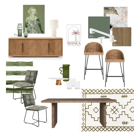 Modern Green kitchen/Dining Interior Design Mood Board by Manea Interior Design & Styling on Style Sourcebook