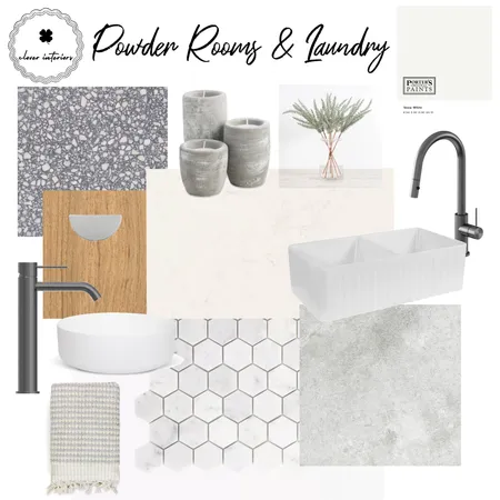 Brougham Powder Room & Laundry Interior Design Mood Board by CloverInteriors on Style Sourcebook