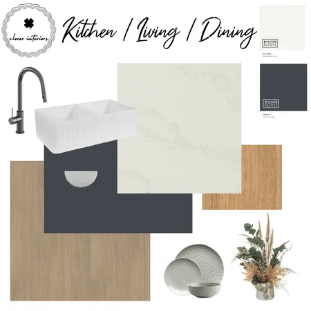 Brougham Kitchen Living Dining Interior Design Mood Board by CloverInteriors on Style Sourcebook