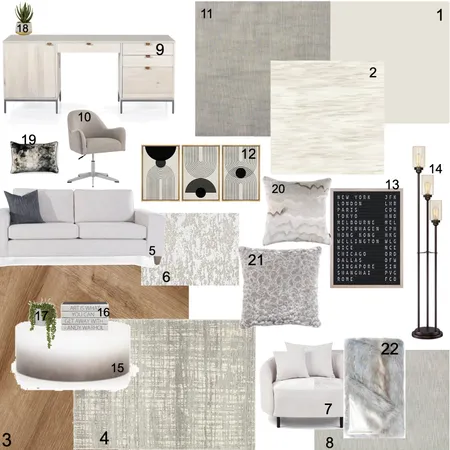 IDI Module 9 - Office Sample Board Interior Design Mood Board by cmccannsparrow on Style Sourcebook