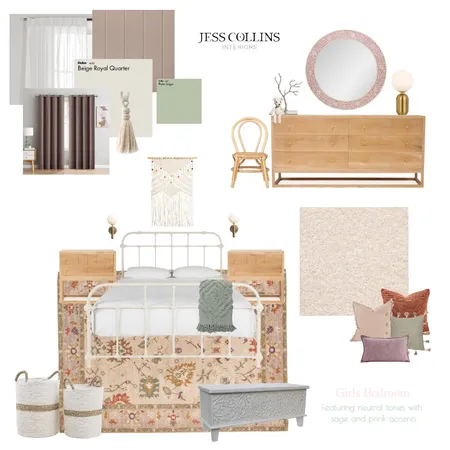 Girls Room Single Interior Design Mood Board by Jess Collins Interiors on Style Sourcebook