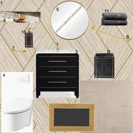 IDI Module 7 - Powder Room Board Interior Design Mood Board by cmccannsparrow on Style Sourcebook