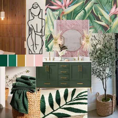 Sam's Basement Bathroom Interior Design Mood Board by Reanne Chromik on Style Sourcebook