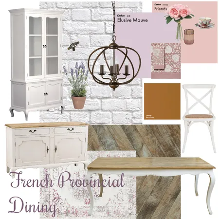 French Provincial Dining Room Interior Design Mood Board by Marianne Therese Prado on Style Sourcebook