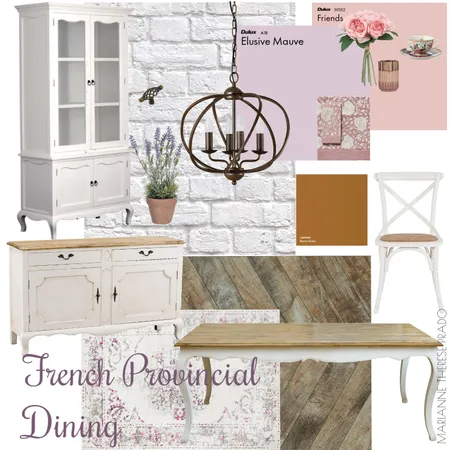 French Provincial Dining Room Interior Design Mood Board by Marianne Therese Prado on Style Sourcebook