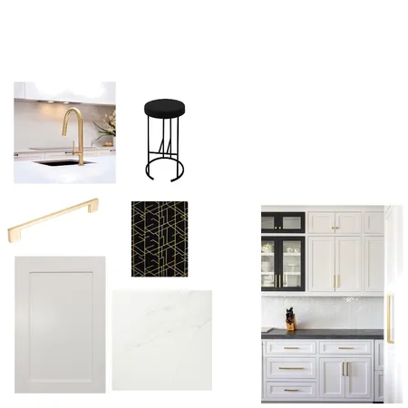 Grey and gold kitchen Interior Design Mood Board by skyebar16 on Style Sourcebook