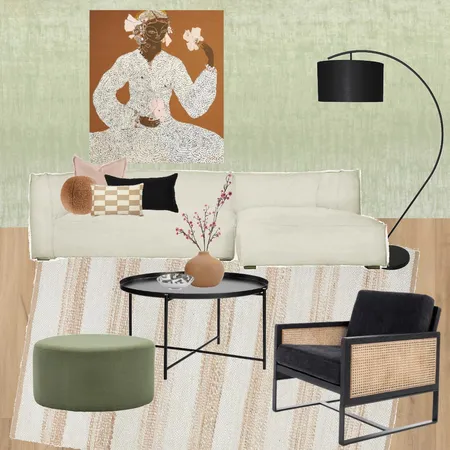 livingroom green and black Interior Design Mood Board by Katelyn Scanlan on Style Sourcebook