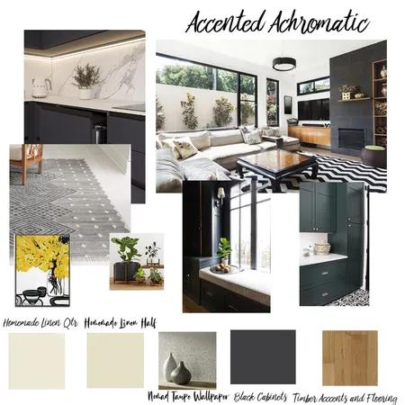 Module 6 Accented Achromatic Interior Design Mood Board by Janet'sPlanet on Style Sourcebook