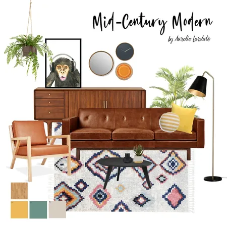 Mid-century Modern Interior Design Mood Board by Aurelie on Style Sourcebook