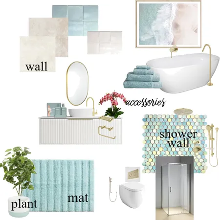 BATHROOM Interior Design Mood Board by REEM F on Style Sourcebook