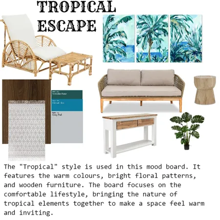 TROPICAL ESCAPE Interior Design Mood Board by Jade03 on Style Sourcebook