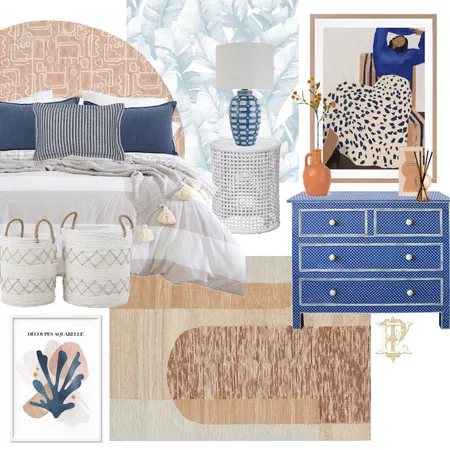 blue bedroom Interior Design Mood Board by Emily Parker Interiors on Style Sourcebook