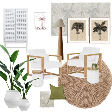 Tropical Sitting Room Interior Design Mood Board by Manea Interior Design & Styling on Style Sourcebook