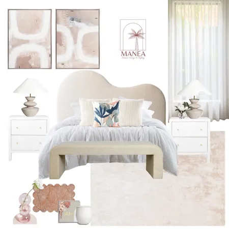 Feminine Master Bedroom Interior Design Mood Board by Manea Interior Design & Styling on Style Sourcebook