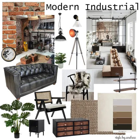 Modern Industrial Interior Design Mood Board by style.by.andrea on Style Sourcebook