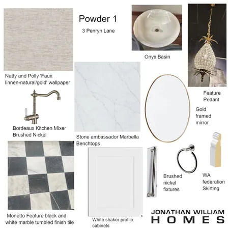 Powder 1- 3 Penryn Lane Interior Design Mood Board by Belle Interiors on Style Sourcebook