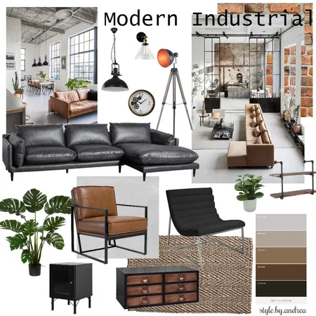 Modern Industrial Interior Design Mood Board by style.by.andrea on Style Sourcebook