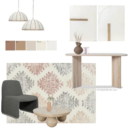 Japandi Living Room Interior Design Mood Board by Interiors By Zai on Style Sourcebook