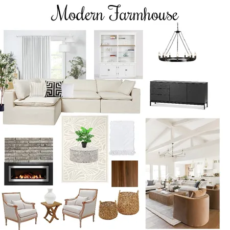 modern Farmhouse 1 Interior Design Mood Board by temimail on Style Sourcebook