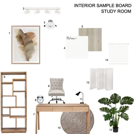 STUDY ROOM Interior Design Mood Board by faiths on Style Sourcebook