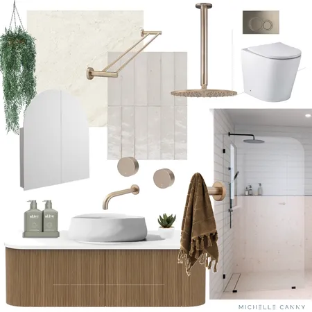 Modern Textured Bathroom Interior Design Mood Board by Michelle Canny Interiors on Style Sourcebook