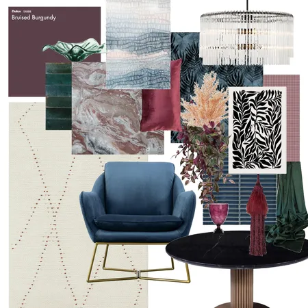 teal and burg Interior Design Mood Board by Emily Parker Interiors on Style Sourcebook