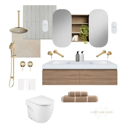 Contemporary modern ensuite Interior Design Mood Board by White Soul Studio on Style Sourcebook