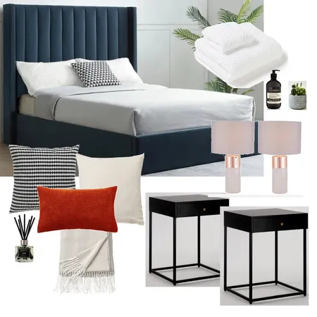 Blue theme 250 City 1 bed flat57 bedroom Interior Design Mood Board by Lovenana on Style Sourcebook