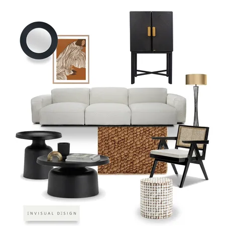 Modern Luxe - Living room Interior Design Mood Board by envisual design on Style Sourcebook