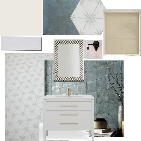 SURBHI POWDER hexagon MIRROR1 Interior Design Mood Board by rachna mody on Style Sourcebook