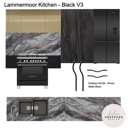 Lammermoor Kitchen - Black V3 Interior Design Mood Board by Helen Sheppard on Style Sourcebook