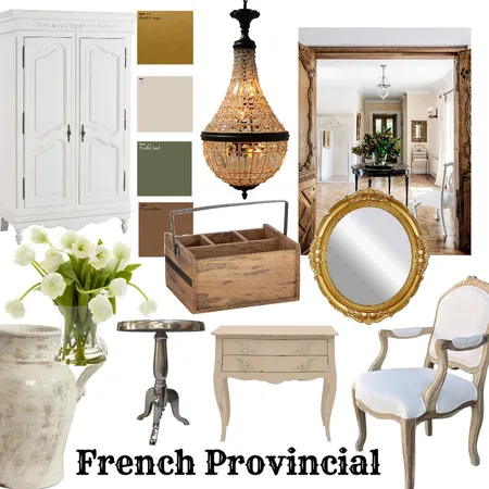 French Provincial Interior Design Mood Board by Bessie on Style Sourcebook