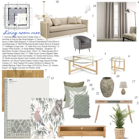 #Living room Sample Mood Board Interior Design Mood Board by Sunilidi on Style Sourcebook