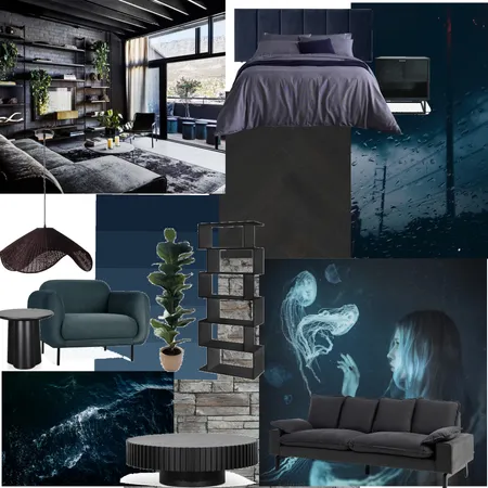 Dark Mood Interior Design Mood Board by chanel on Style Sourcebook