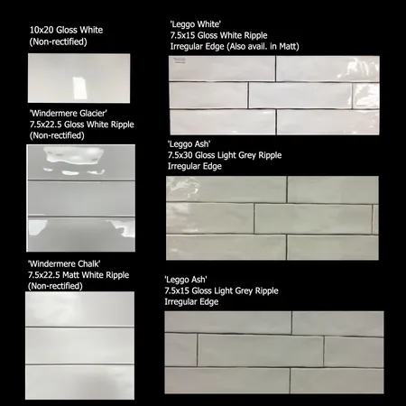 Michelle & Simon Jay - Subway Tile Options Interior Design Mood Board by MichH on Style Sourcebook