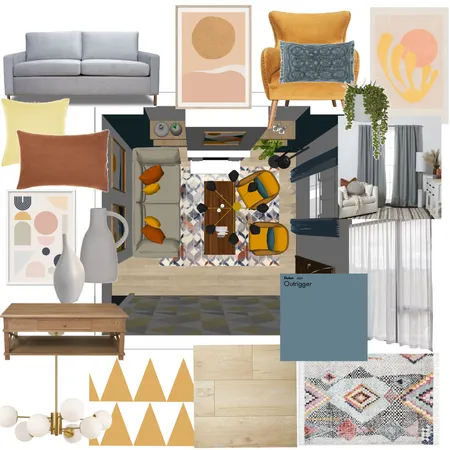 living mid Interior Design Mood Board by jannahbunana on Style Sourcebook