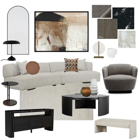 Warm Sienna Living Interior Design Mood Board by DKD on Style Sourcebook