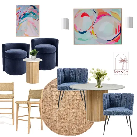 Contemporary Dining with Colour Interior Design Mood Board by Manea Interior Design & Styling on Style Sourcebook