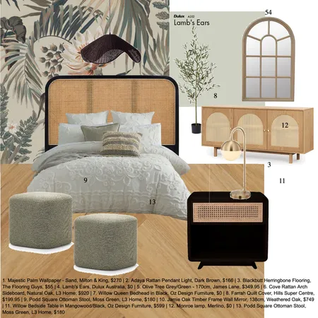 Bedroom Oasis Interior Design Mood Board by Stone & Ash on Style Sourcebook