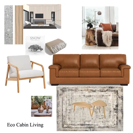 Eco Cabin Living Room Interior Design Mood Board by Styleahome on Style Sourcebook