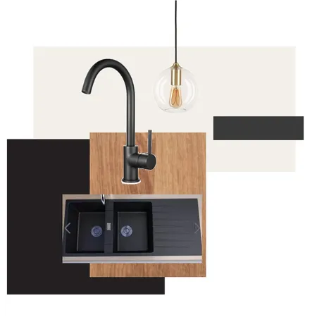 Allen Kitchen - Black With Oak Interior Design Mood Board by NataliaY on Style Sourcebook