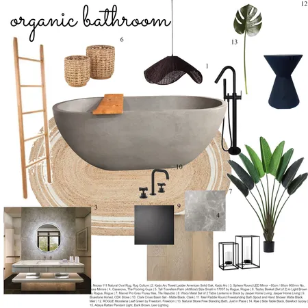 organic bathroom Interior Design Mood Board by DianaE on Style Sourcebook