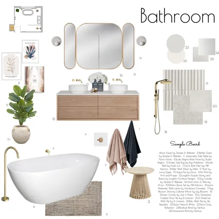 Bathroom Interior Design Mood Board by Spaces To Liv on Style Sourcebook