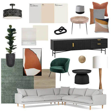 Sample Board - Complementary Colour Scheme Interior Design Mood Board by Aline Araujo Interior Designer on Style Sourcebook