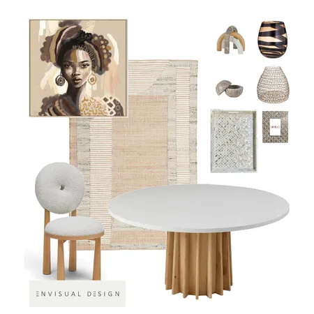 Neutral Tribal Interior Design Mood Board by envisual design on Style Sourcebook