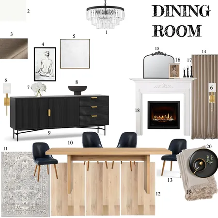 Dining Room Sample Board Interior Design Mood Board by DMcAlister on Style Sourcebook