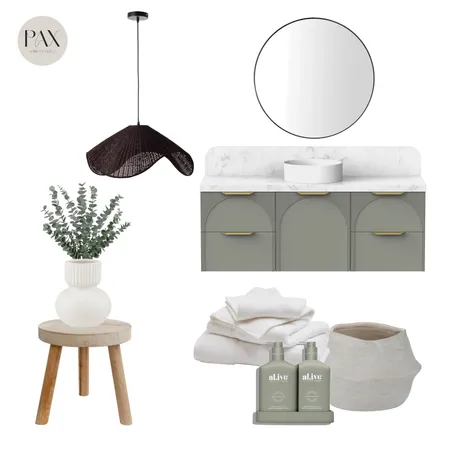 Sage Green Bathroom Interior Design Mood Board by PAX Interior Design on Style Sourcebook