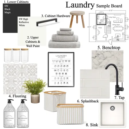 Laundry Sample Board Interior Design Mood Board by grollsydney on Style Sourcebook