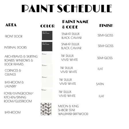 ACHROMATIC PAINT SCHEDULE Interior Design Mood Board by NBNDesign on Style Sourcebook