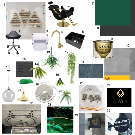 Gaia nail salon Interior Design Mood Board by Tatiana Costa on Style Sourcebook